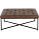 Endall 17 inch Black / Bravo Cognac Ottoman